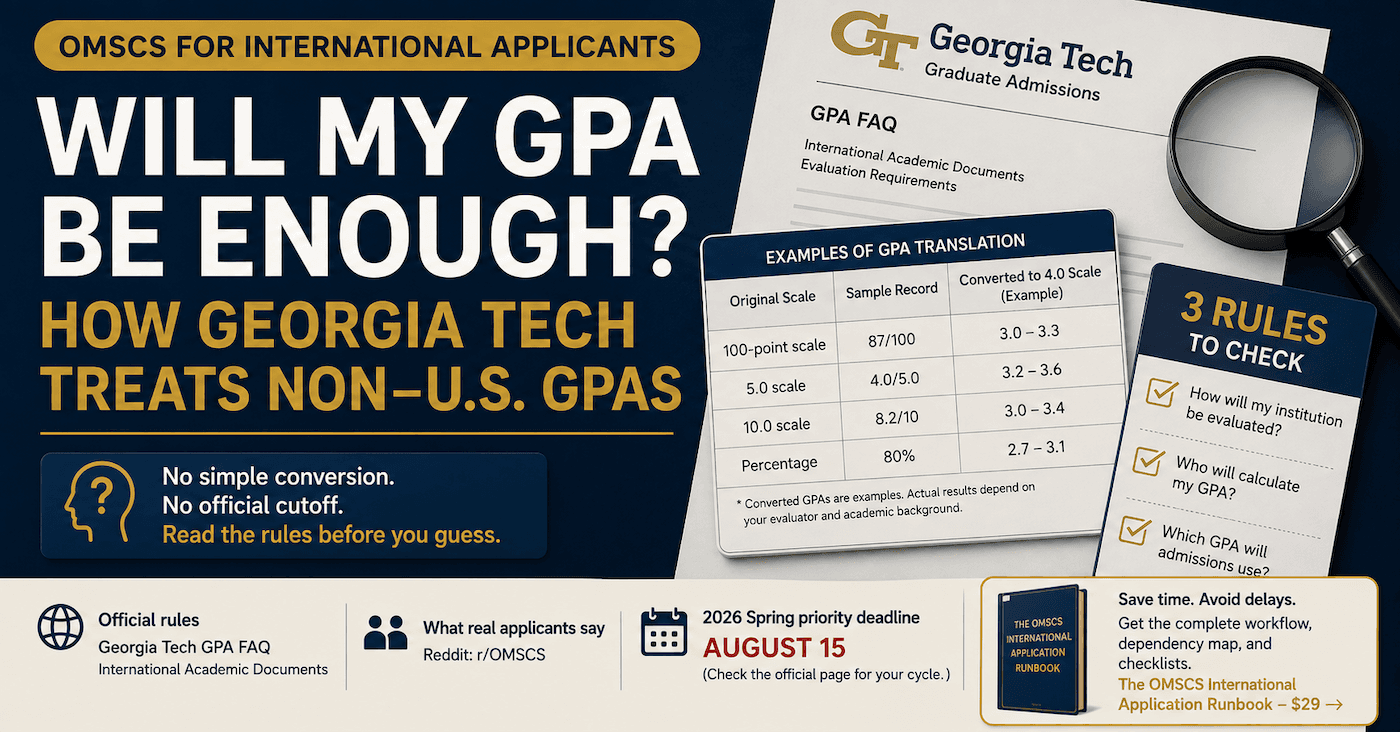 OMSCS GPA Conversion for International Applicants: Don’t Invent a 4.0 GPA